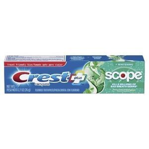 Crest Plus Complete Whitening with‎ Scope Fluoride Toothpaste 2.7oz/9 PACK